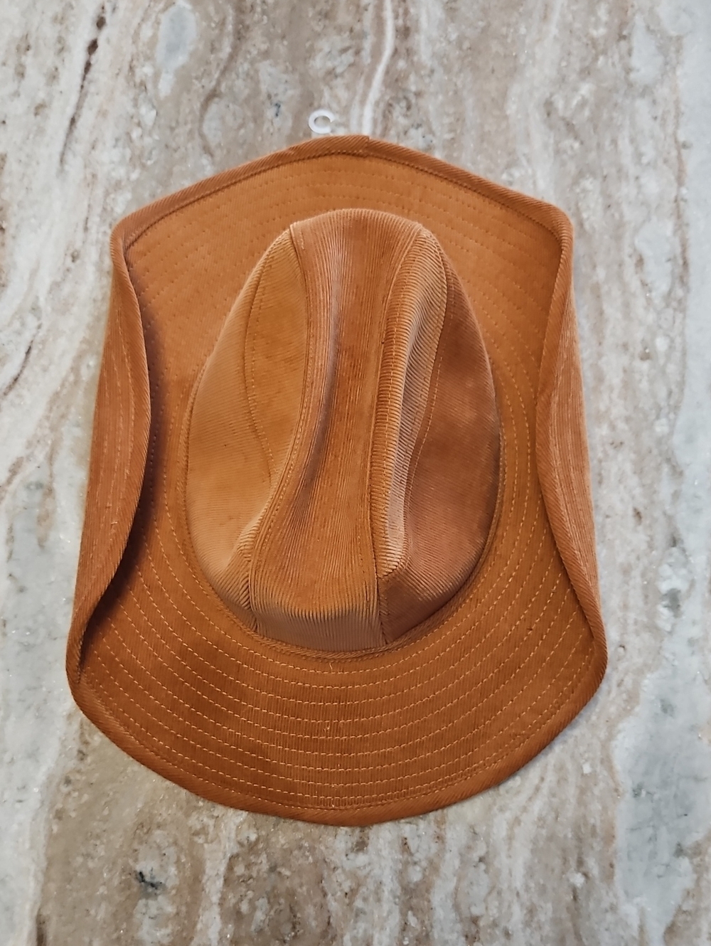 WYETH Rust Brown Corduroy Cowboy Hat
